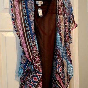 Multi colored cover up or kimono